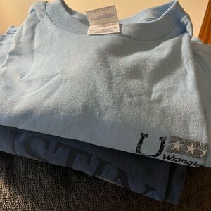 Wrangler Light Blue Graphic Tee NWT and dark navy Justin t-shirt xl